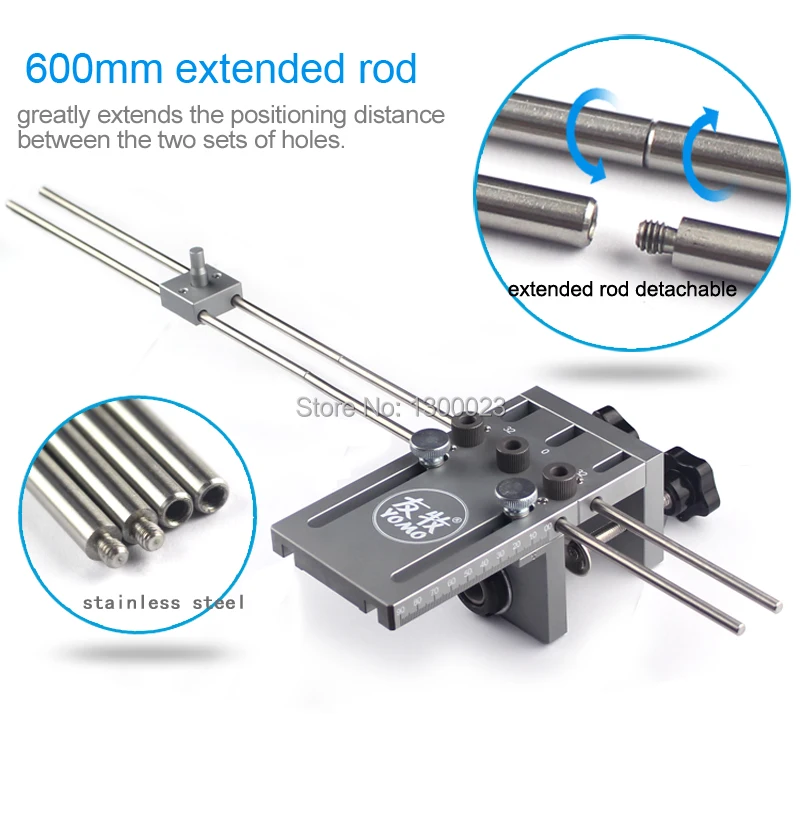 Удлинитель 600 мм 3 в 1 деревообрабатывающий буровой локатор деревянный дюбель джиг для мебели быстрое соединение комплект