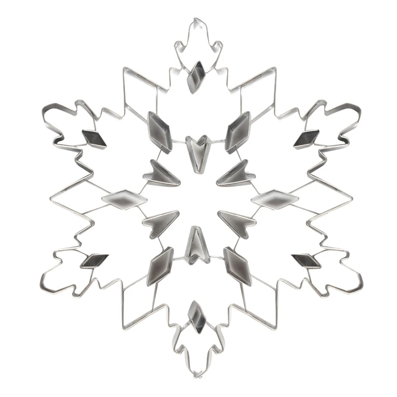 

1pc Large Christmas Snowflake Cookie Cutter Mold 3d Stainless Steel Pastry Biscuit Fondant Cake Baking Mold For Kitchen