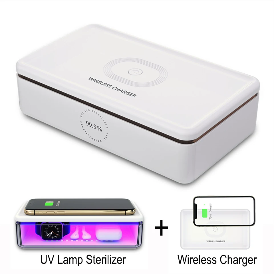 UV Phone Sterlizer Ultraviolet Ray Disinfection for Face Mask for Mobile Phone Wireless Charger Multifunction UV Sterilizer Box|Mobile Phone Sterilizer| - AliExpress