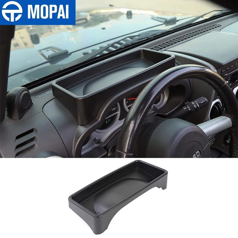 MOPAI Car Dashboard Storage Box Organizer Container for Jeep Wrangler JK JKU 2007 2008 2009 2010 Car Interior Accessories
