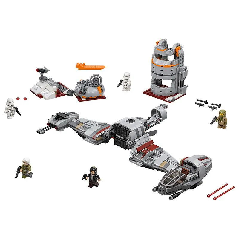 

737PCS Star Wars The Defense of Crait Building Blocks Compatible Legoed Bricks Enlighten Figure Toys For Children Christmas GIft