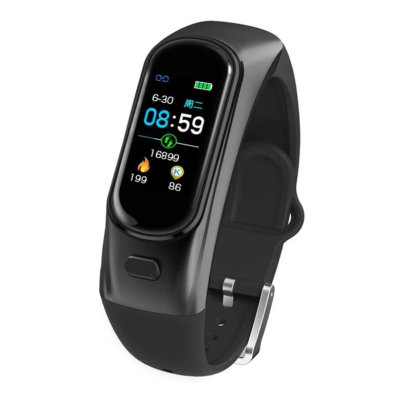 

H109 Sports Bt Earphone Watch Intelligent Heart Rate Blood Pressure Waterproof Fitness Watch