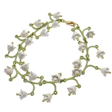 Жемчужная долина Лилия Орхидея металлическая краска женский браслет ювелирные изделия Свадебные аксессуары