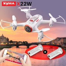 SYMA X22W мини Радиоуправляемый вертолет Дрон с FPV камерой Wifi в реальном времени Трансмиссия Безголовый режим Hover функция Квадрокоптер подарок