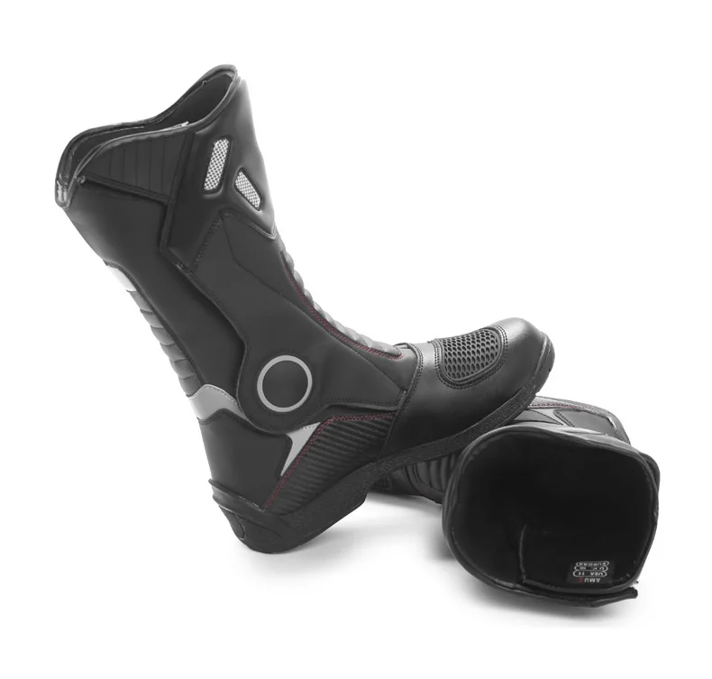AMU/мотоциклетные ботинки для верховой езды; ботинки для мотокросса; мотоциклетные ботинки; мужская кожаная обувь в байкерском стиле; Защитные мужские ботинки