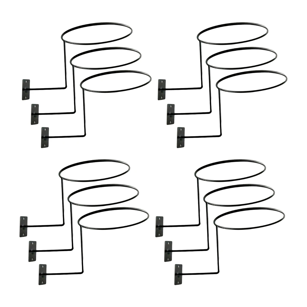 12 Pcs Wall Mount Metal Holder Rack Hanger Hook For Fisherman Hat Scarf