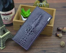  Crocodile Pattern Women's Wallet Long Zipper Pattern Purse Vintage Genuine Leather Wallet Large Capacity Clutch Bag for Women 