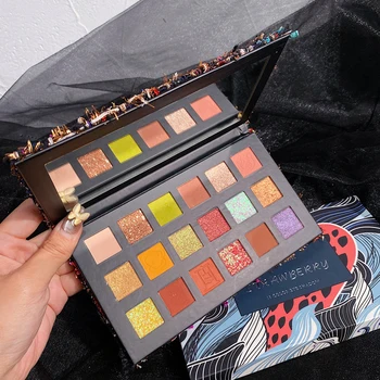 

18 Color Matte Shimmer Eyeshadow Palette Waterproof Glitter Diamond Pigmented Metallic Eyeshadow Pallete Makeup Palette Cosmetic