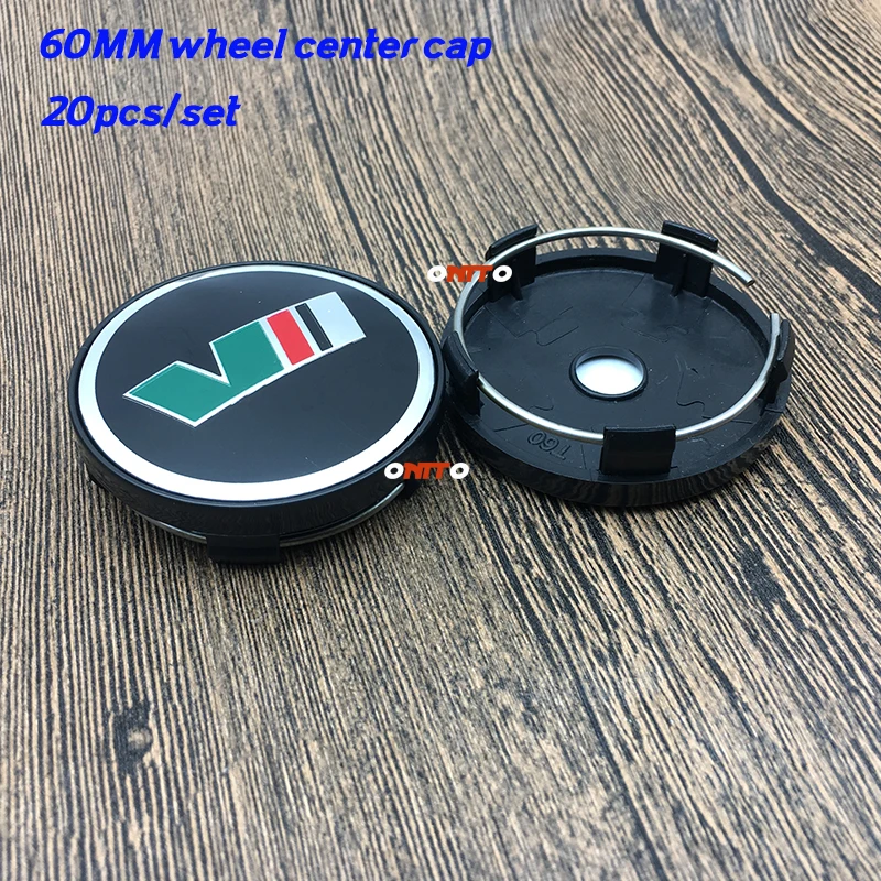 

20pcs/set Decoration 60mm Car Wheel Center Cap Hub cap Dust-proof VII logo Emblem for Octavida Bora Jetta Fabia Superb Yeti