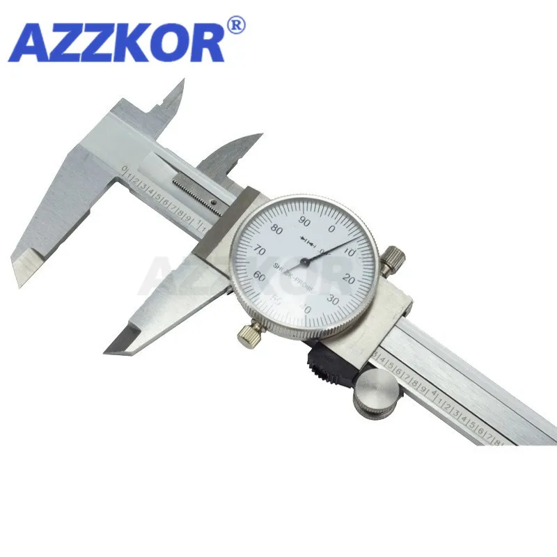Azzkor Dial Calipers Stainless Steel Caliper With Watch High Precision