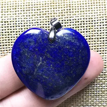 

Genuine Natural Blue Lapis Heart Shape Pendant For Woman Man Crystal Stone 34x10mm Beads Silver Gemstone Fashion Jewelry AAAAA