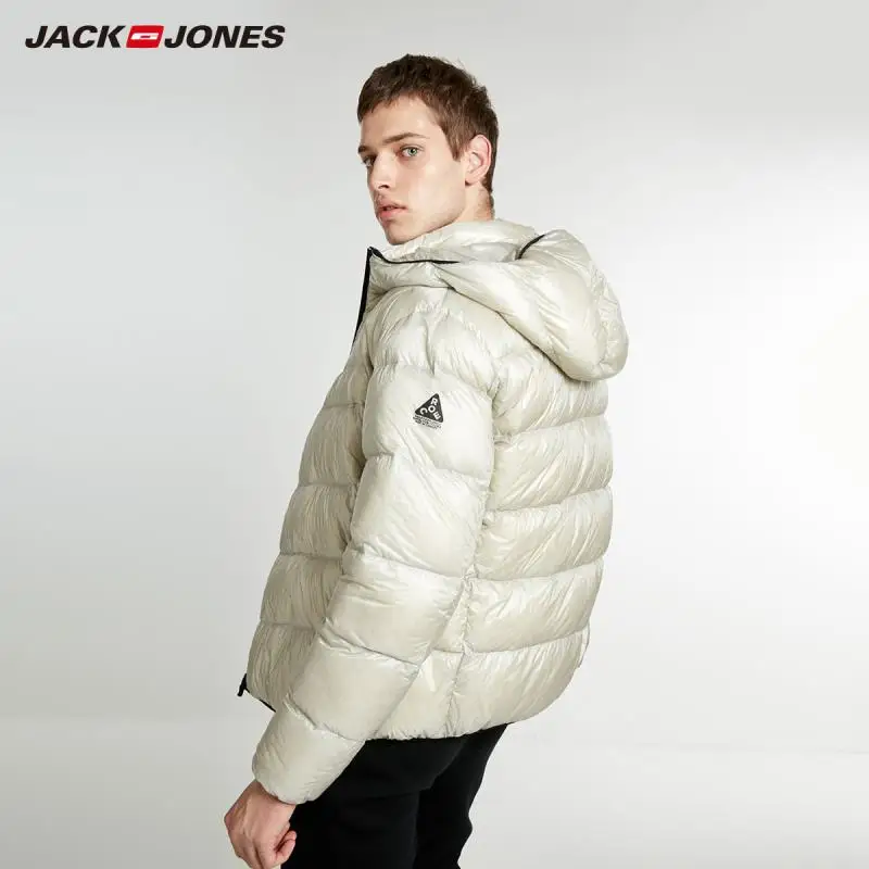 JackJones Зимняя Мужская парка с капюшоном и стоячим воротником, пуховик, Теплая мужская одежда 218412552