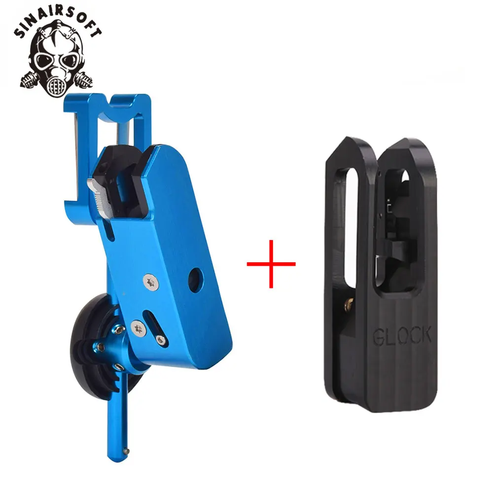 SINAIRSOFT IPSC алюминиевый гоночный мастер кобура и Innert части для Glock 17 19 21 23 SV/STI пистолет кобура синий