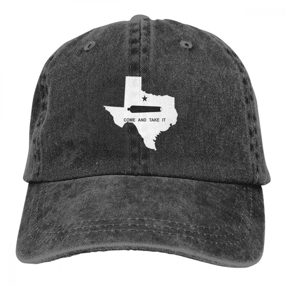 Texas Come And Take It Casquette черные унисекс Мужские Женские джинсовые бейсболка с ремешком кепки Регулируемая шляпа для гольфа папа