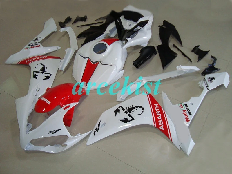 4 подарки ABS прессформы Мотоцикл Обтекатели подходит для Yamaha YZF-1000-R1 2007 2008 07 08 обтекатель кузова набор на заказ красный белый