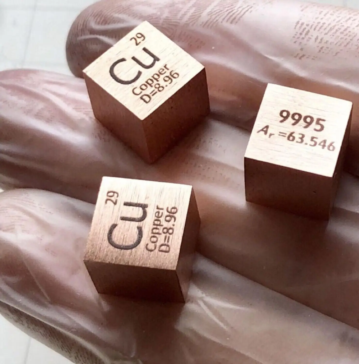 

Copper Cu Periodic Table Cube 99.95% Pure Length 10mm Weight 8.9g