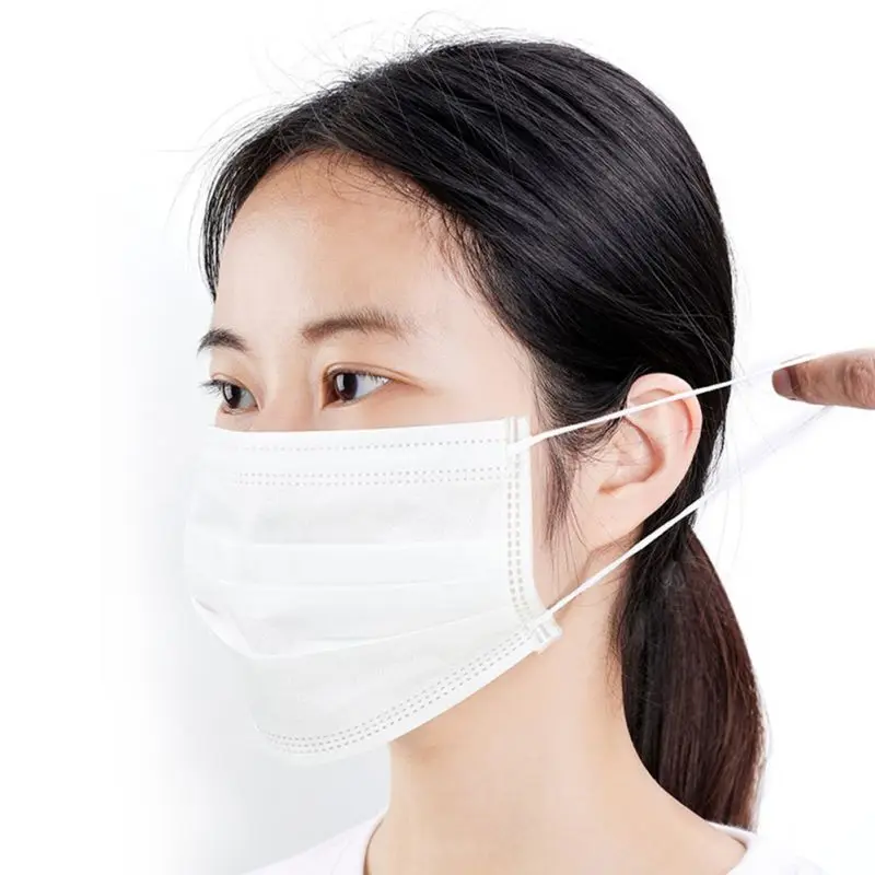 

3-layer Non-woven Disposable Masks Elastic Mouth Soft Breathable Flu Hygiene Face Marks Non-Woven Mouth Masks