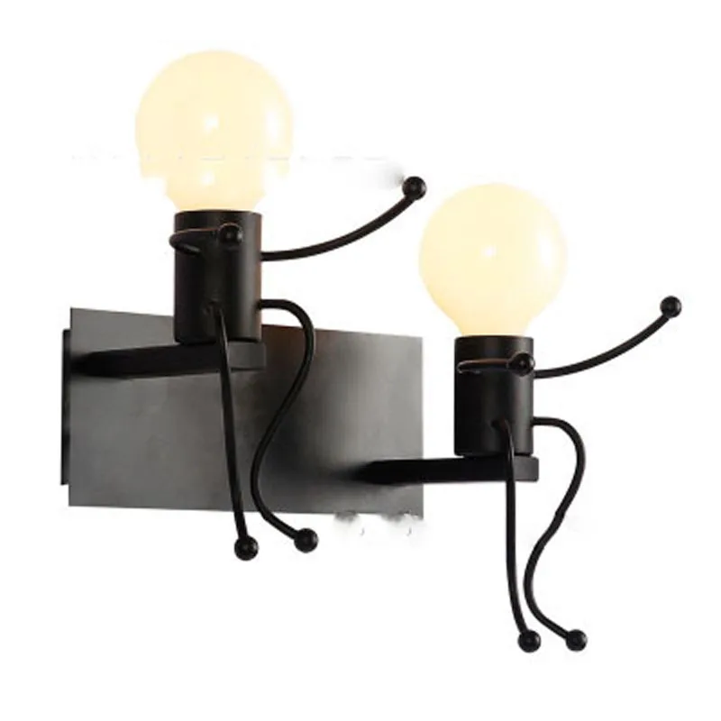  Machine villain wall lamp modern minimalist creative bedroom bedside wall lamp aisle corridor wroug - 4000206811941