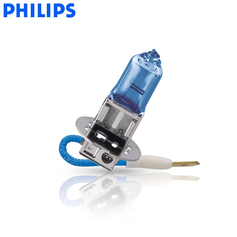 Philips H3 12V 55W Diamond Vision 5000K белый светильник, Автомобильные противотуманные фары, автомобильные галогенные оригинальные лампочки продавец