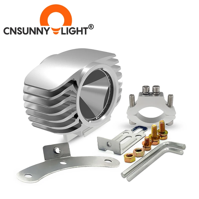 New-Logo-CNSUNNYLIGHT-M15S-Clamp-2pcs-CNSUNNYLIGHT Motorcycle LED Headlight 15W 2250Lm Car Plus Fog DRL Light for ScooterE-bikeTruckATVUTVSUVMotorbike  Headlamp