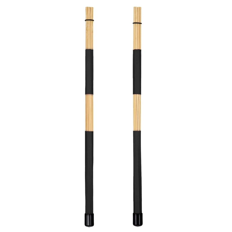 

1 Pair Rods Drum Brushes Sticks Drum Stick Set for Jazz Folk Music (Black)