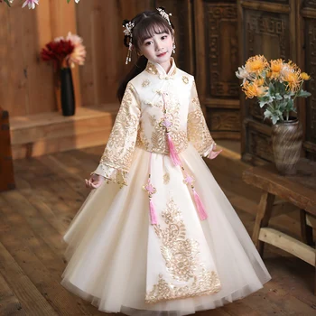 

Traditional Chinese Ancient costume Student cosplay Girls costume new dance costume drama Hanfu Confucianism skirt child set