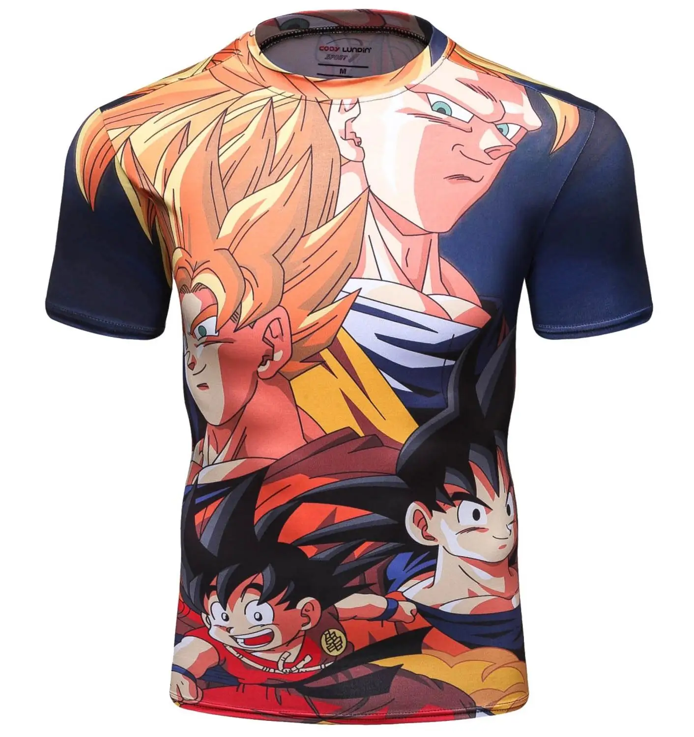 Мужская Супер Saiyan combats Dragon ball Son Gokū Vegeta с принтом из мультфильма компрессионная Спортивная Фитнес эластичная футболка быстросохнущая