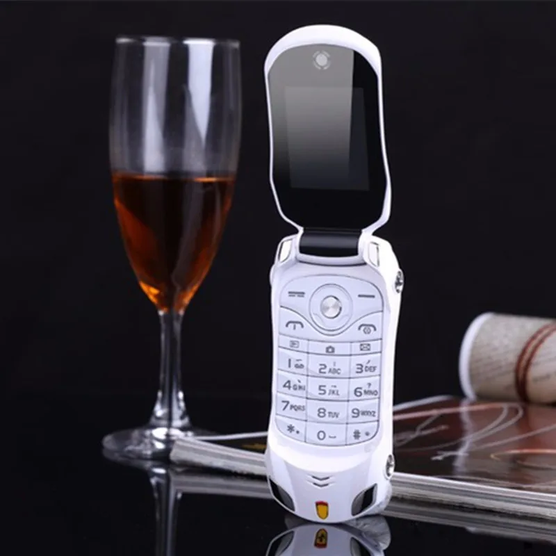white Newmind F15 Флип Мобильный телефон Dual Sim светодиодный светильник 1,8 ''экран роскошный автомобильный мобильный сотовый телефон флэш-светильник - Цвет: white