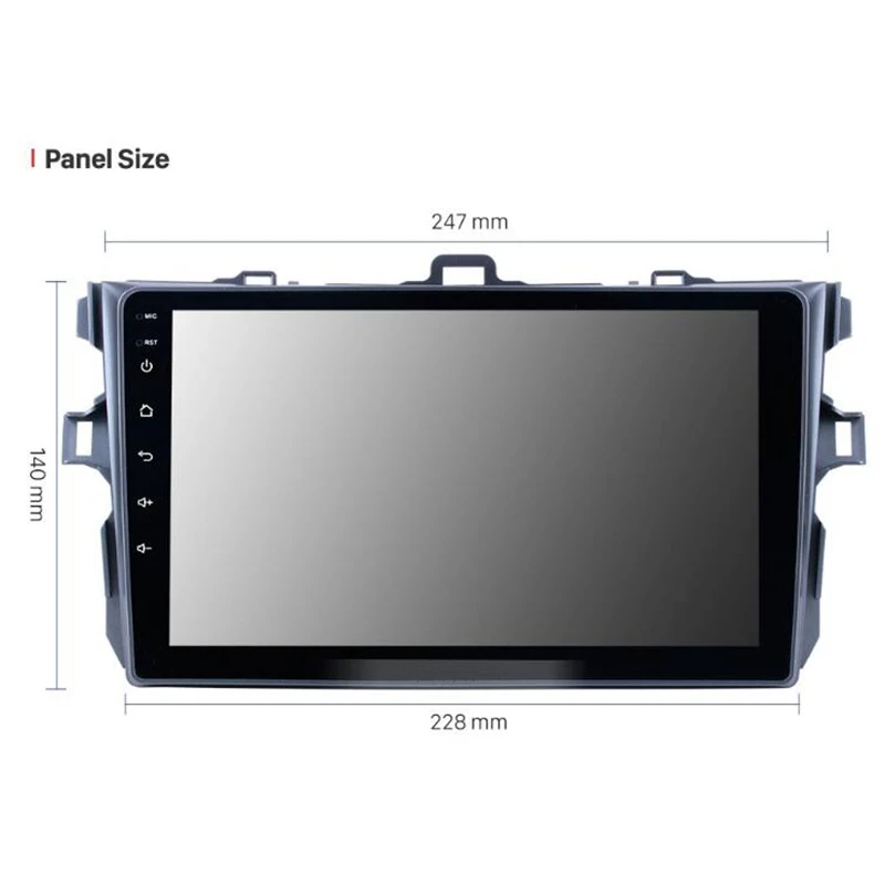 

2 Din Android 9.0 Car Radio Multimedia Player for Toyota Corolla E140/150 2007 2008 2009 2010 2011 2012 2013 2014 2015 2016