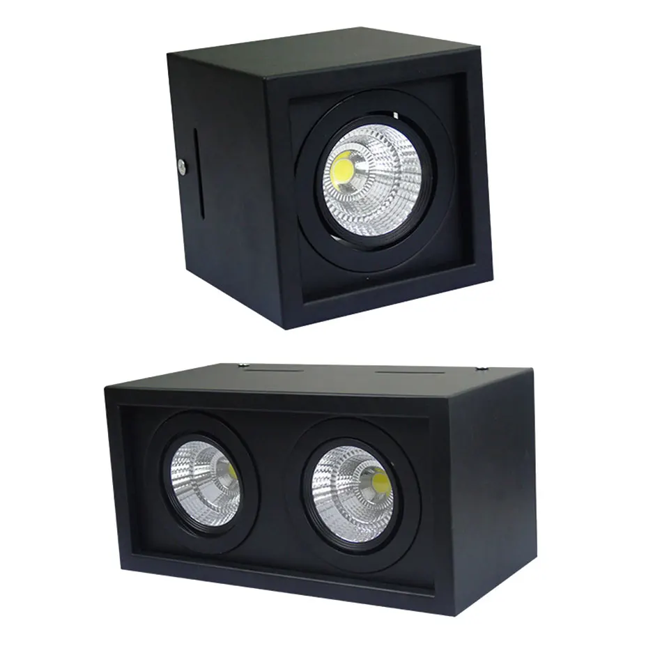 GD 1pc COB LED Downlight 14W 20W 30W Surface Mounted 1 Head 2 Head LED LED Grille Light AC85-265V COB LED Spot For Home Decor