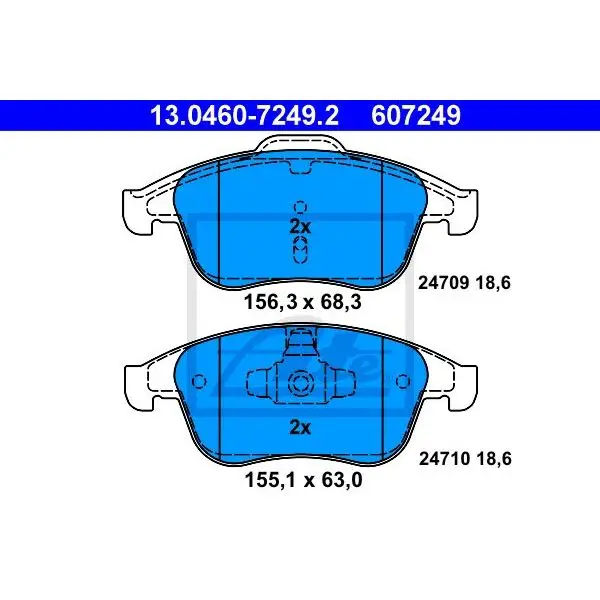 Колодки дисковые п.\ Renault Laguna III 2.0/2.0DCi/3.0/3.5 07 AT