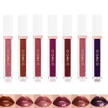 

Pink Shimmer Lipstick No Sticky Texture Pigment Nude Tint Moisturizing Gloss lipstick Lip Glitter Lip Makeup liquid B1F5