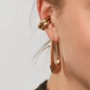 Punk Rock Gold Color Clip Earrings No Piercing Trendy Link Chain Earcuffs Statement Cartilage Earrings for Women Party Jewelry ► Photo 3/6