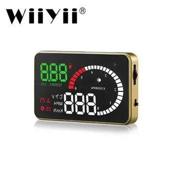 

WiiYii X6 Car OBD2 II HUD Head Up Display 3 Inch Overspeed Warning System Projector Windshield Auto Electronic Speedometer