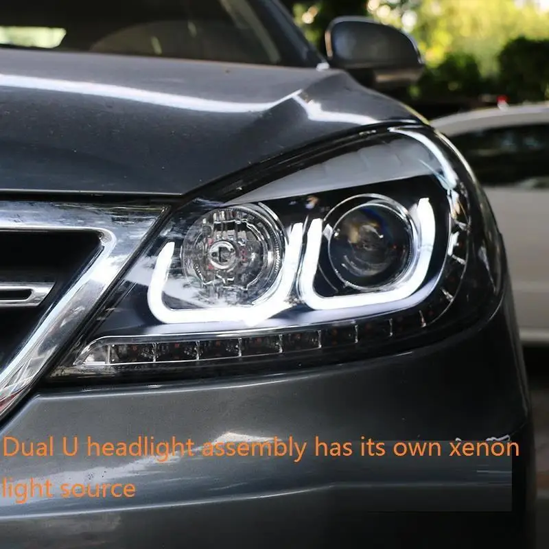 MODEL H Para авто Drl внешний Cob боковой указатель поворота Automovil светодиодные фары автомобиля фары в сборе 08 09 10 11 для Volkswagen Lavida - Цвет: MODEL H
