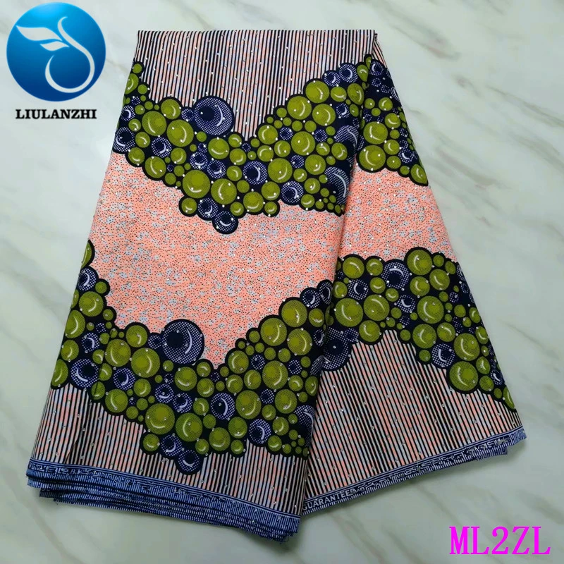 

LIULANZHI Wax Printed Fabrics African Polyester 6 yards Fabric Ankara Prints Fabric 2019 ML2ZL43