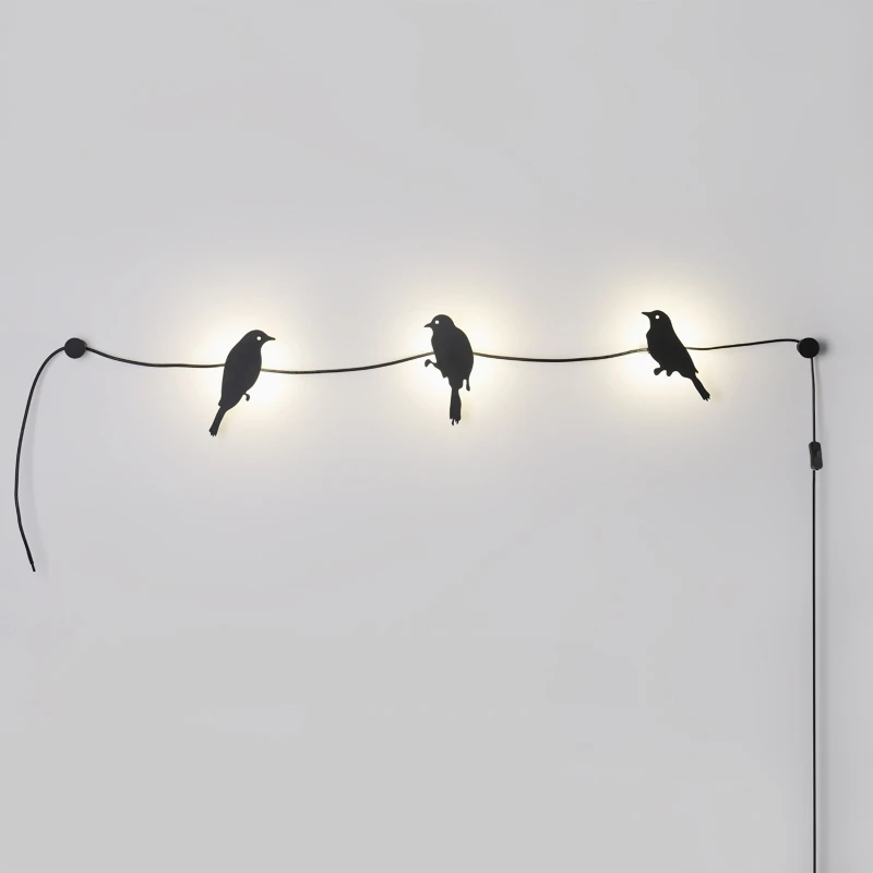 Современная светодиодная настенная лампа Bird line для ванной детской комнаты