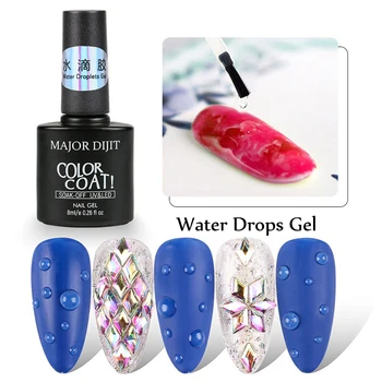 

8ml Soak-Off Druppels Water Nail 3D Magnetische Jelly Nail Gel Nagellak Uv & Led Gel Water Drop Nail Gel Top Coat Nail Art Polis