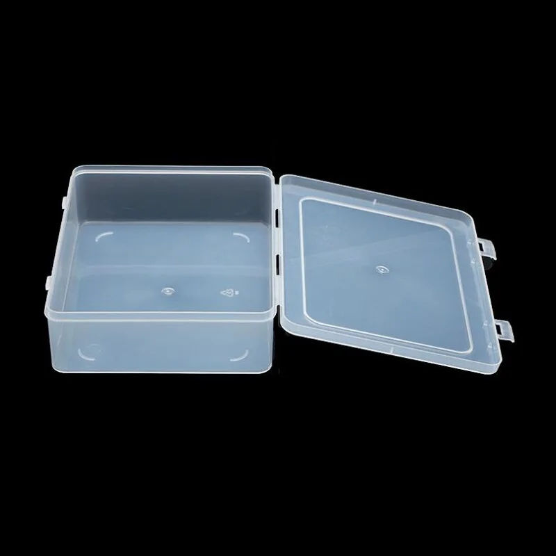 2pcs Rectangular Transparent Plastic Box Pp Material Storage