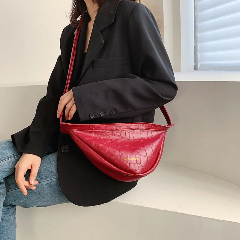 

Simple Women's Crocodile Pattern New Style 2020 Spring Korean-style Students Simple Versatile Shoulder Bag Large Capacity Should