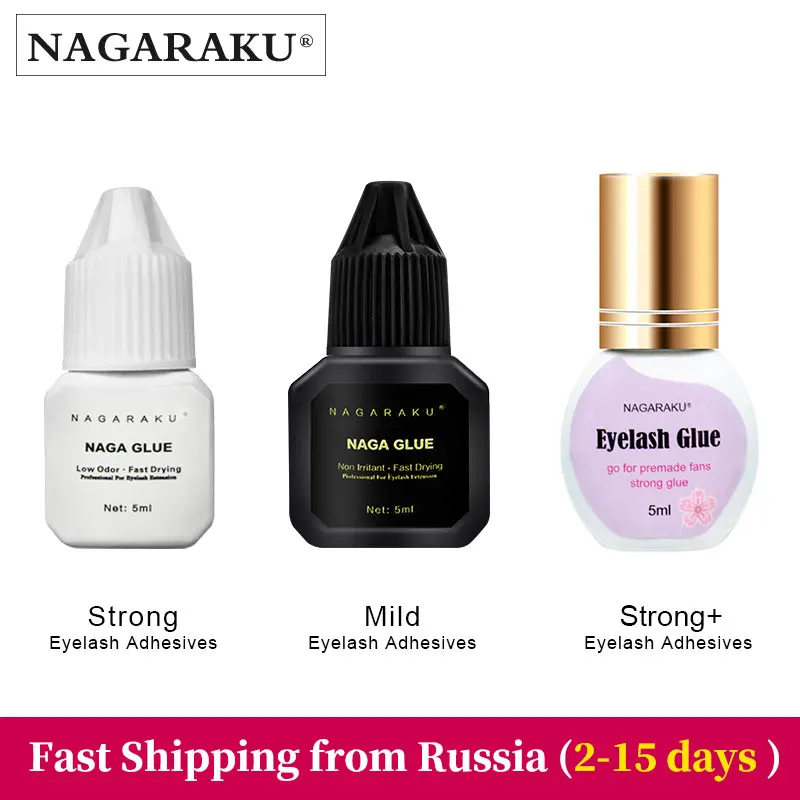 Ресницы для макияжа NAGARAKU 3 различных клея ресниц Клей с низким запахом без запаха