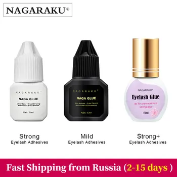 

NAGARAKU Eyelashes Makeup 3 Different Glue for Lashes Eyelash Glue Low Smell Non Odorless Fast Dry Sticker Connecting Fans