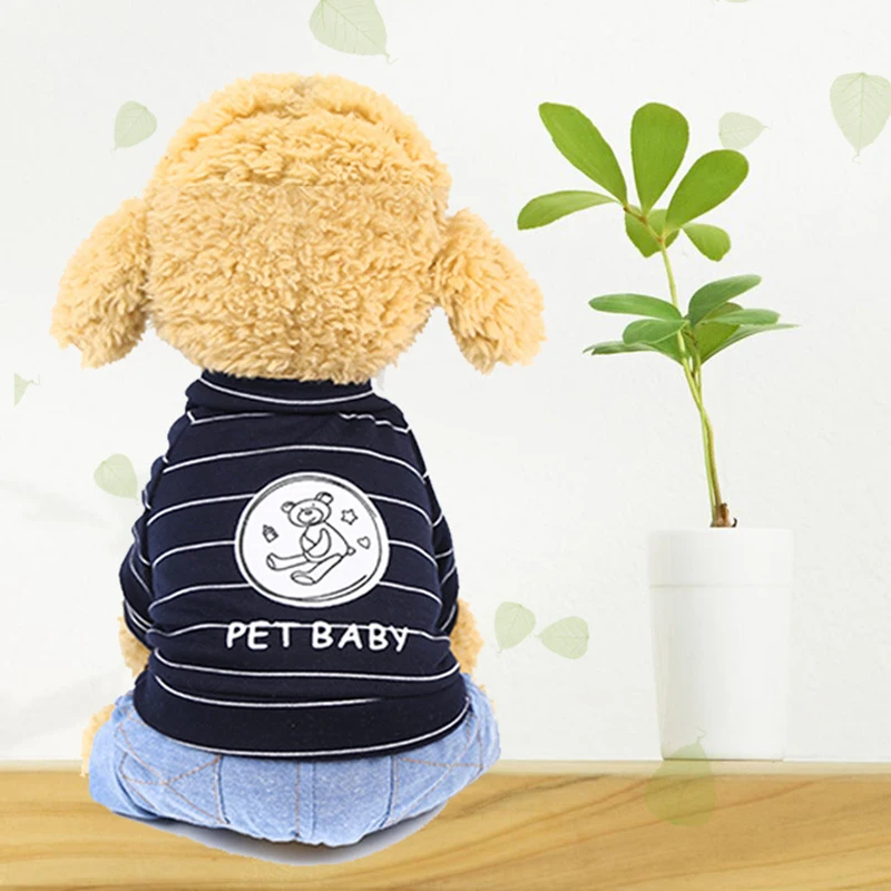 Pet Dog Cartoon Bear Suit Little Medium Dog Cat Spring Summer Clothes Dogs Cats Puppy Kitten Sweater Pets Clothing Pets Supplies