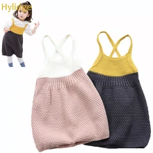 Hylidge/Детские комбинезоны; зимняя одежда для маленьких девочек; комбинезоны с длинными рукавами для новорожденных; вязаные Комбинезоны для маленьких девочек