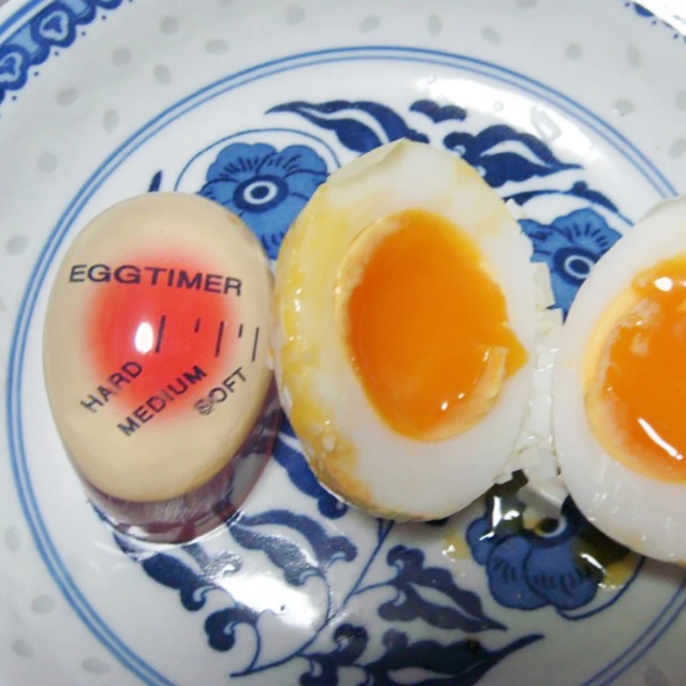Мини в форме яйца нетоксичный Цвет Изменение смолы идеальный вареный таймер для яиц кулинарные кухонные принадлежности