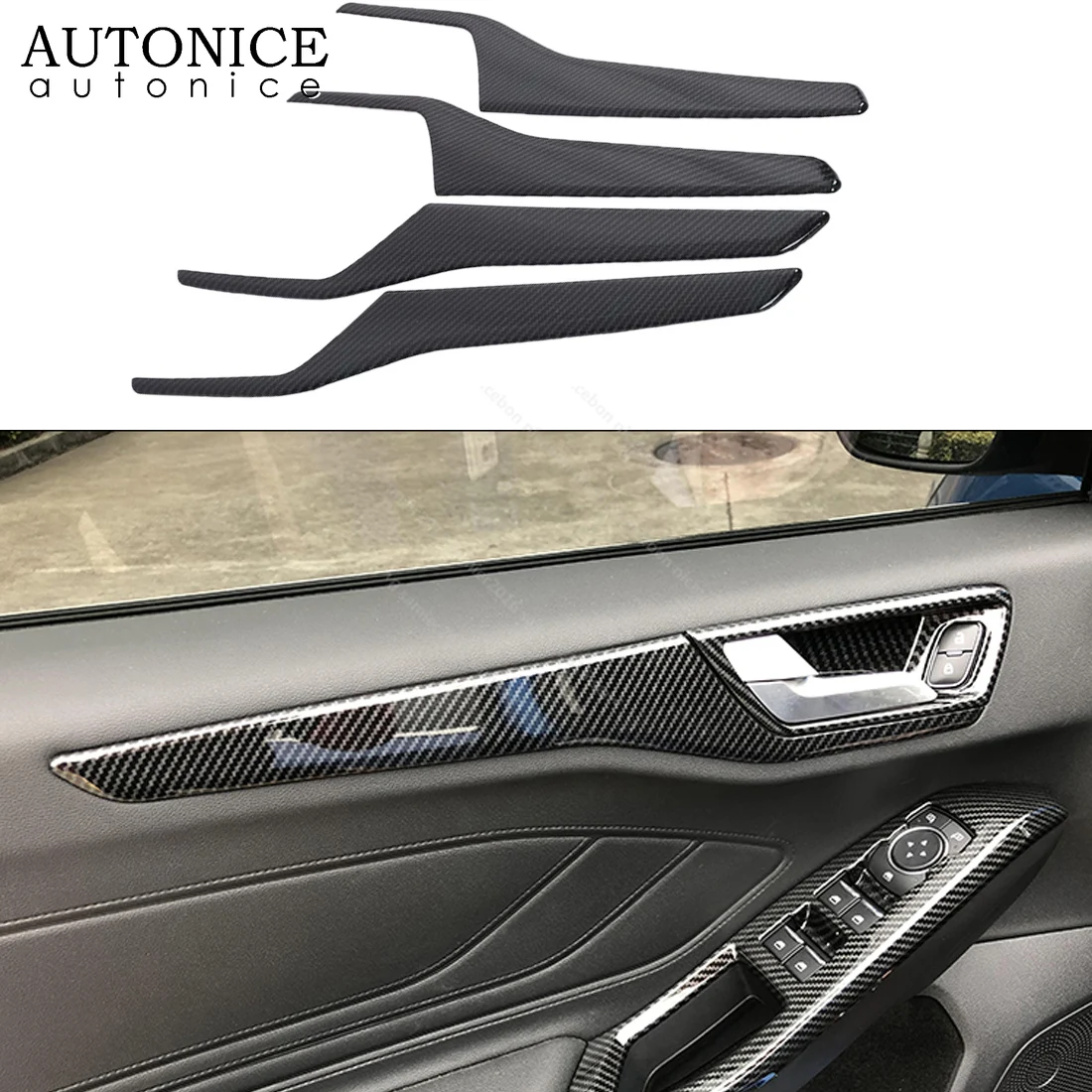 Подходит для Ford Focus 4 шт углеродное волокно цвет панель кондиционирования воздуха управления крышки отделка