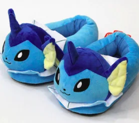Золотой Pocket animals XY Pikachu Ball Glacia Eevee Umbreon Sylveon Vaporeon; плюшевые домашние тапочки для взрослых; Домашние зимние тапочки; 30 см - Цвет: Золотой