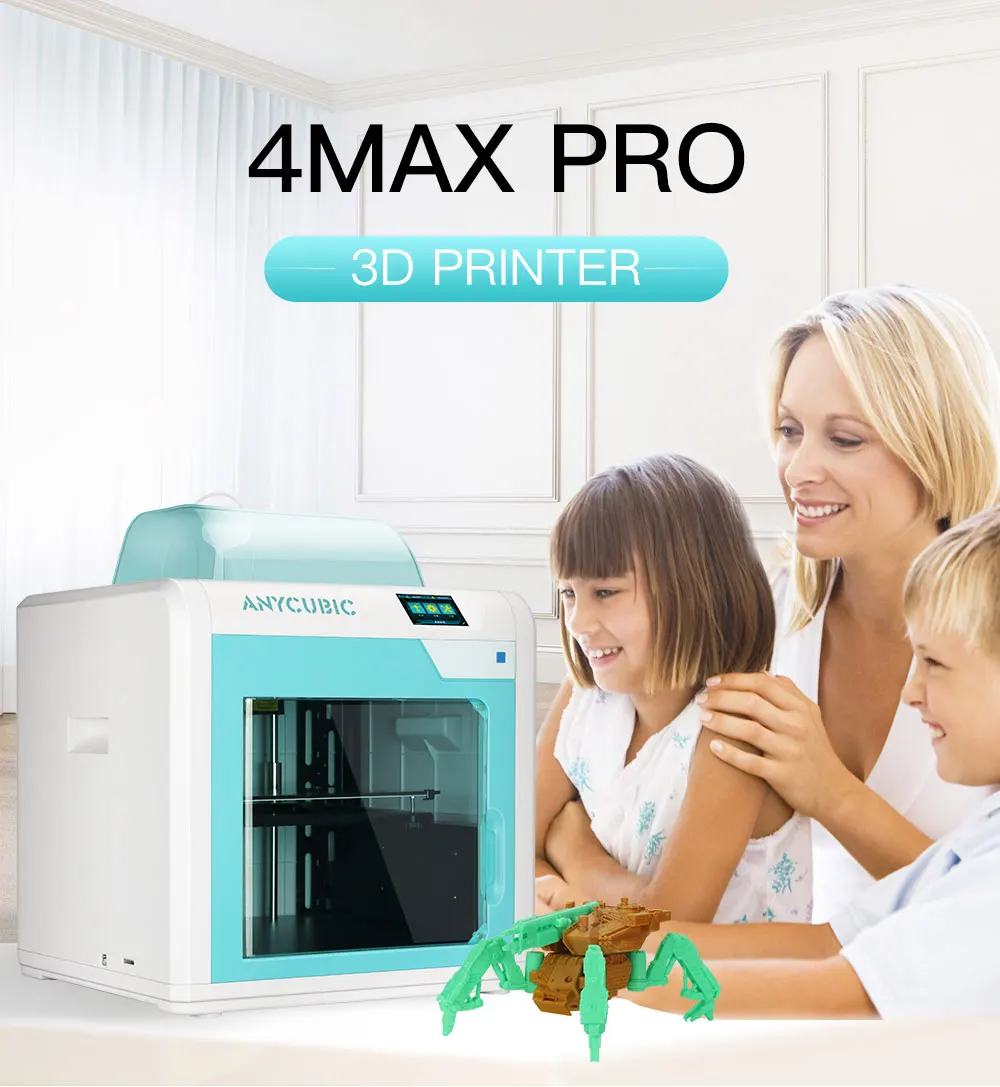ANYCUBIC 4Max Pro 3d принтер большого размера плюс FDM Impresora 3d Diy Набор модульный дизайн принтер 3d нить 3d принтер пластик