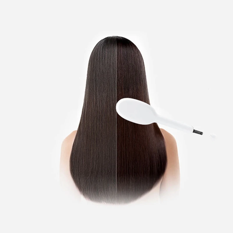 2 в 1 выпрямитель для волос щетка Керамическая ионная шина выпрямляющая щетка с функцией анти-ожогов портативная шелковистая расческа без завивки