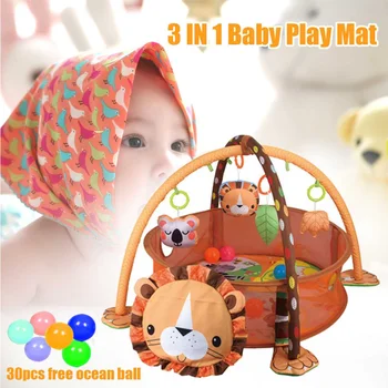 

3-In-1 Cute Baby Playing Mats Infant Floor Blanket Educational Gym Mats Kids Rug Activity Climbing Carpet
